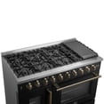 thumbnail image 3 of Forno Galiano 48" Freestanding French Door Gas Range in Black, 3 of 5