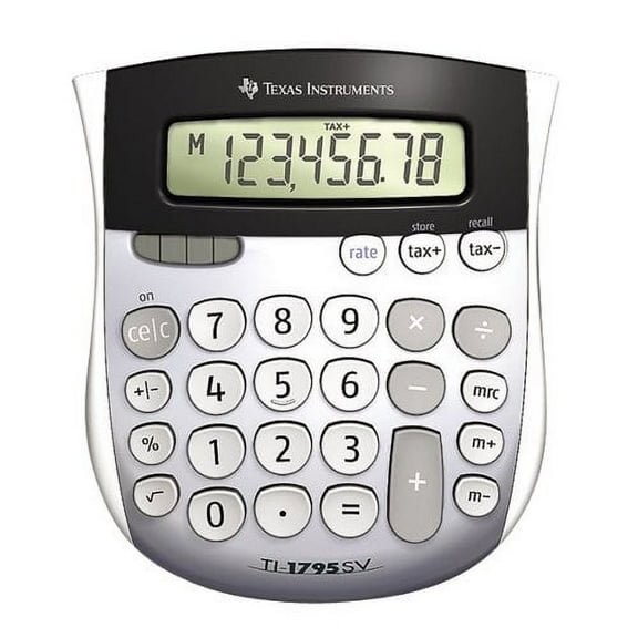 Texas Instruments TI-1795SV Minidesk Calculator, 8-Digit LCD