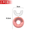 thumbnail image 2 of Cepillo de dientes en forma de U, paquete de cabeza de cepillo de dientes redondeado para niños, 2 of 5