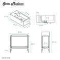 thumbnail image 5 of Pierre 19.5 Single, Freestanding, Open Shelf, Matte Black Frame Bathroom Vanity, 5 of 12