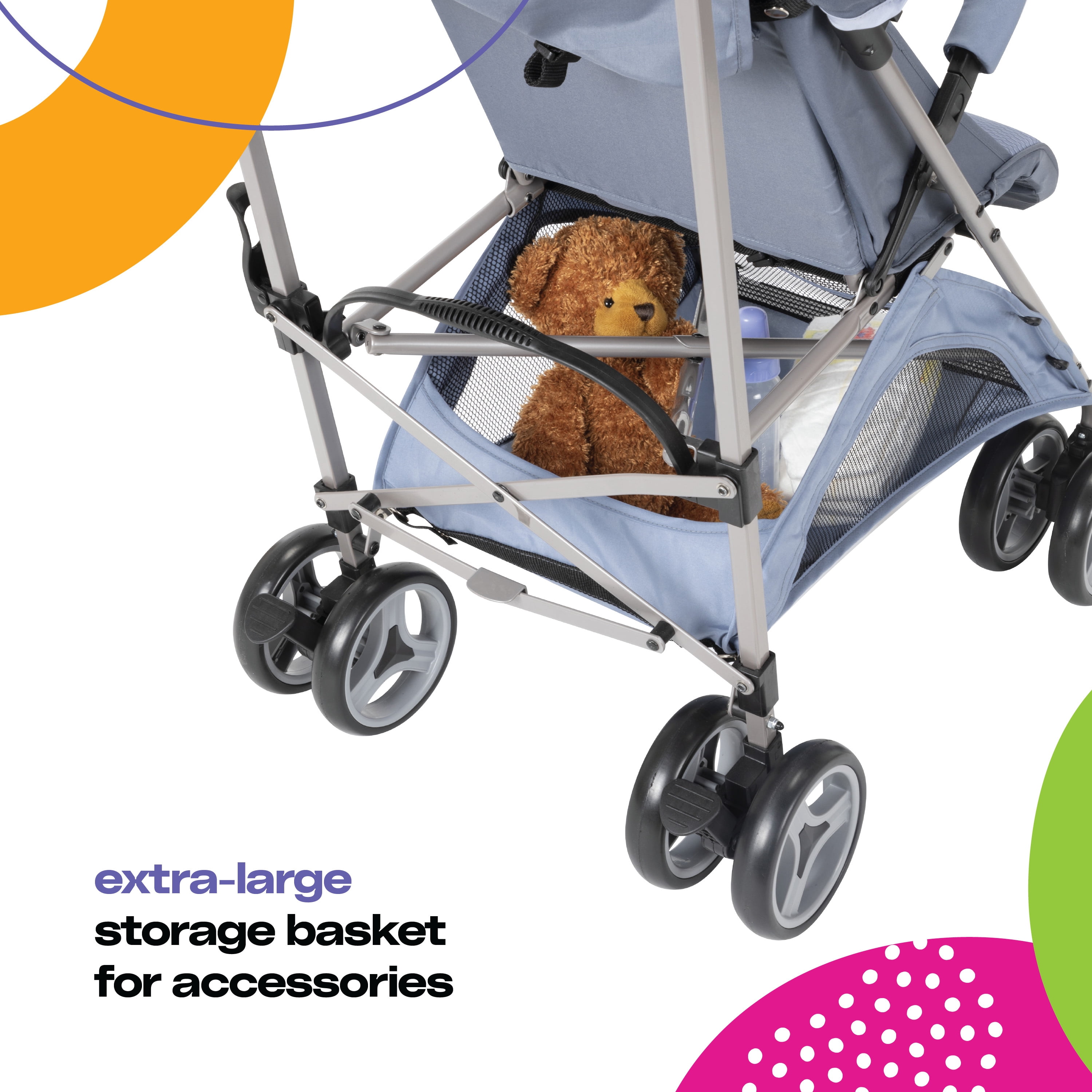 Cosco Kids Simple Fold Compact Stroller, Organic Waves, Infant