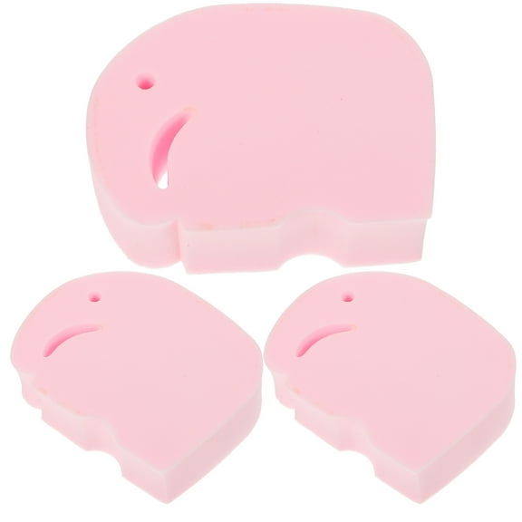 LEORX 3Pcs Pink Bath Sponge For Shower Exfoliation And Bathing 3 8x2 9in Body Scrubbers For Everyone