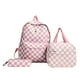 thumbnail image 1 of Mochila Regreso A La Escuela para Mochilas Secundaria Primaria Conjunto Tablero Ajedrez Cuadros Niñas Con Almuerzo Estuche Lápices, 1 of 9