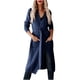 thumbnail image 2 of Suéter de mujer, cárdigan de longitud media, tejido con solapa y lazo, chaqueta para mujer, 2 of 6