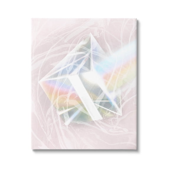 Pastel Prism Rainbow Reflection Abstract Graphic Art Gallery Wrapped Canvas Print Wall Art