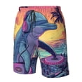 thumbnail image 4 of Fotbe Hip-Hop DJ Dolphin Trajes de Baño Estampados para Hombre, Shorts de Verano de Secado Rápido, Ropa de Playa, Bañadores-3X-Large, 4 of 6