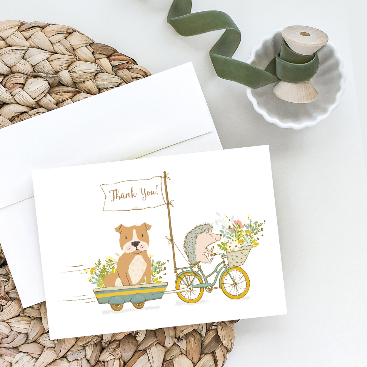 Staffordshire Bull Terrier Chocolate Greeting Cards and Envelopes Pack of 8