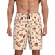 thumbnail image 1 of Balery Red Wine Pantalones cortos de pijama de punto de algodón para hombre con cinturilla y bolsillos-Large, 1 of 6