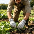 thumbnail image 6 of YLOHUIL Work Gloves, Leather Gardening Gloves for Men Women, Thorn Proof Breathable Cowhide Gloves for Construction Driving and Yard Work, One Size Protective Gloves, 6 of 8