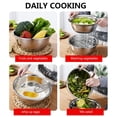 thumbnail image 4 of 3pcs Multifunctional Stainless Steel Basin Set Fruit Vegetable Bracket Drain Basin Grater Basin Kitchen Tools, 4 of 14