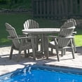 thumbnail image 2 of Highwood Furniture Hamilton 5pc Round Dining Set-Finish:Coastal Teak,Shape:Round, 2 of 2