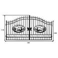 thumbnail image 4 of Chery Industrial Steel Metal Outdoor Dual Swing Iron Gate, Vienna Style for Yard, Backyard Patio - 14'Deer, 4 of 6