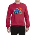 thumbnail image 2 of Neon Colorful California Bear Sunset Cali Redwoods | Mens Fashion Crewneck Graphic Sweatshirt, Vintage Heather Red, 3XL, 2 of 4