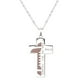 thumbnail image 1 of Collar con colgante deportivo de acero inoxidable con cruz de béisbol para niños y hombres., 1 of 8