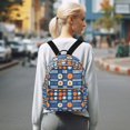 thumbnail image 7 of FORMRS Mini Backpack Purse for Women Travel Daypack Casual Shoulder Bag, Modern Color Circle, 7 of 7