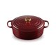 thumbnail image 1 of Cocotte ovalada Signature de hierro fundido esmaltado Le Creuset, 6,75 qt, Rhone, 1 of 4