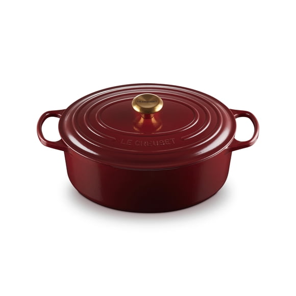 Cocotte ovalada Signature de hierro fundido esmaltado Le Creuset, 6,75 qt, Rhone