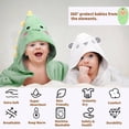 thumbnail image 3 of Juego de toallas de baño para bebés CandyHome, 12 piezas con toallas con capucha para animales, 3 of 7