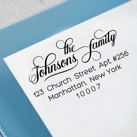 Custom Family Address Stamp Personalized Self Inking Rubber Stamp Gift Idea