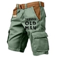 thumbnail image 2 of Big And Tall Men's Cargo Shorts With Elastic Waist And Drawstring Featuring Durable Fabric And Contrast Pocket Lining For Summer Work Hiking Fishing Mint Green XXXXXL, 2 of 5