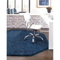 thumbnail image 1 of Unique Loom 3151320 8 x 8 ft. Solid Shag Octagon Rug, Navy Blue, 1 of 2