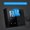 thumbnail image 3 of Graflsoa T200 Biometric Attendance System with Dual Camera, 2.8" Color Display, 1000 Face, 3000 Fingerprint, 1000 Palm Print & Password Capacity, 100-240V US Standard, 3 of 7