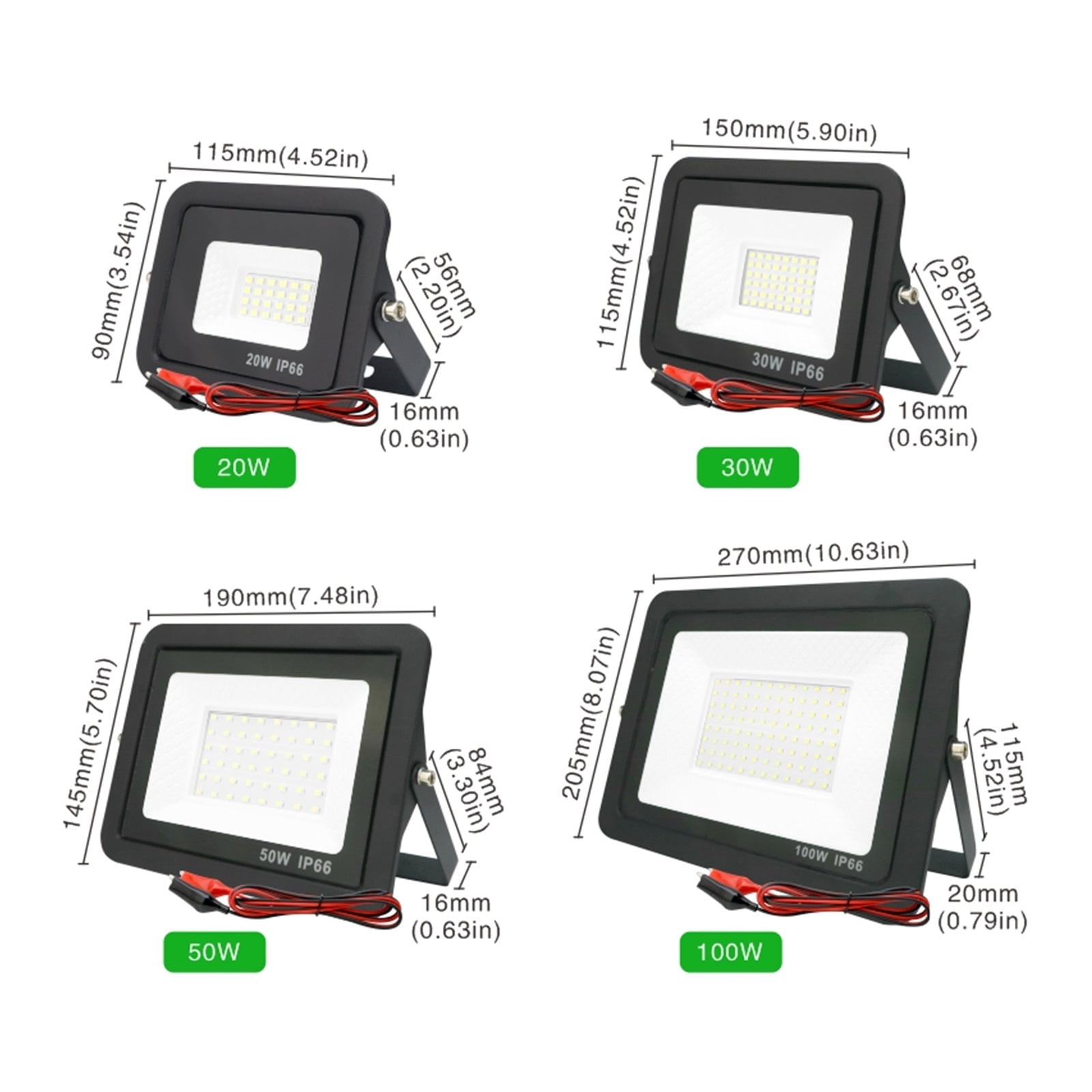 20W 30W 50W 100W DC12V Led Flood Light Outdoor Floodlight Spotlight IP66 Waterproof Light Reflector Portable 12 Volt Led Lights ,Light Your Way Forward