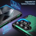 thumbnail image 4 of Conçu pour Étui Galaxy S24 Ultra avec Support, Étui de Protection de Qualité Militaire avec Anneau Métallique Rotatif à 360° [Support Support Magnétique] Compatible avec Samsung Galaxy S24 Ultra, Vert Foncé, 4 of 4