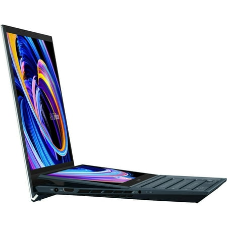 ASUS - Zenbook Pro Duo 15 Touch Laptop OLED - Intel Core i9 with 32GB RAM - Nvidia GeForce RTX 3070 Ti - 1TB SSD - Celestial Blue