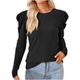 thumbnail image 3 of Pompotops T-shirt Ample à Manches Longues et Col Rond pour Femmes en Liquidation, 3 of 7