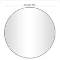 thumbnail image 3 of DecMode 42" x 42" Black Wall Mirror with Thin Frame, 3 of 8