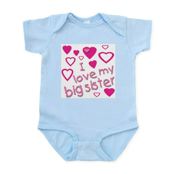 CafePress - I Love My Big Sister Infant Bodysuit - Baby Light Bodysuit, Size Newborn - 24 Months