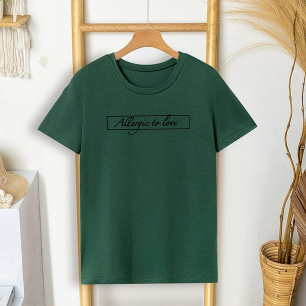 Camiseta de mujer Yinane Básica Deportiva Ligera Cuello Redondo S