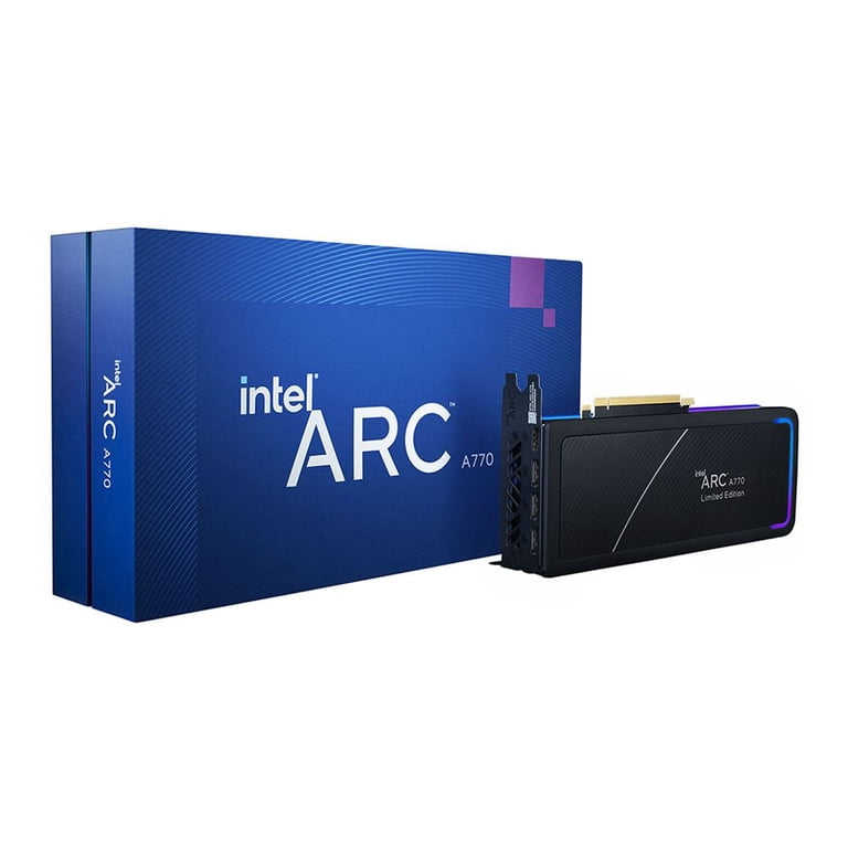 Intel Arc A770 Limited Edition GPU - 16GB PCI Express 4.0 Graphics Card - (21P01J00BA) - Walmart.com Intel Arc A770 Limited Edition GPU - 16GB PCI Express 4.0 Graphics Card - (21P01J00BA) - Walmart.com