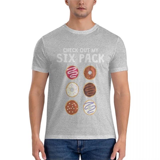 Camiseta de verano para hombre top de marca ropa de moda coreana My Six Pack Funny Donut Fitness
