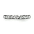 thumbnail image 4 of 14k White Gold Round Diamond Vintage Eternity Wedding Band Anniversary Ring Size 7.5 - 1 Ct., 4 of 6