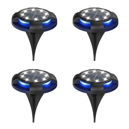 

lulshou Garden Decor Clearance 4pcs LED Solar Lights Underground Buried Garden Roadway Outdoor Wall Lamp 8 LED Solar Lights