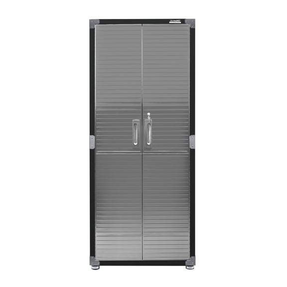 Seville Classics UltraHD® Steel Body Lockable Storage Cabinet Organizer Locker Shelving Unit, Graphite, 30" W x 18" D x 72" H