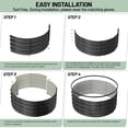 thumbnail image 4 of Raised Garden Bed with Safety Edging - Olive Green 2x2x1 ft - Rounded - Pack of 2 - Bottomless Galvanised Steel Planter Box for Plants, Vegetables and Flowers, Galvanized Metal Raised Garden Beds, 4 of 9