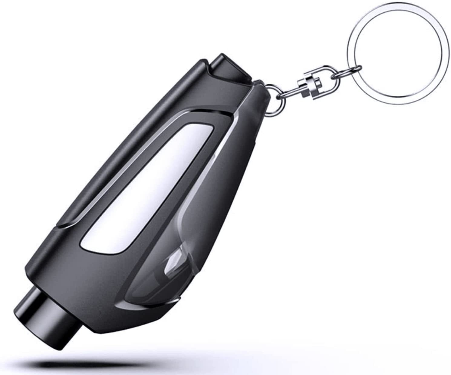 Car Safety Key Ring Set Of 4, Belt Cutter, Emergency Hammer 2 In 1