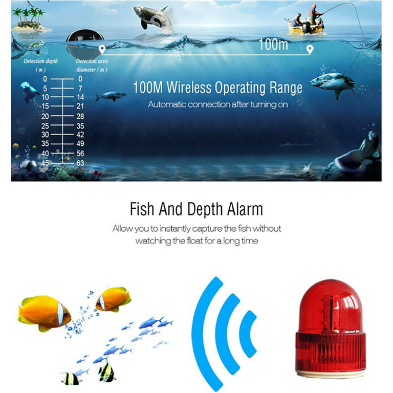 Opolski Lake Sea Fishing Smart Portable Fish Finder Depth Alarm Wireless  Sonar Sensor 