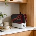 thumbnail image 4 of Toaster Cover 2 Slice, Red Marble Dustproof Bakeware Oven Protector with Top Hook, Gold Abstract Vintage Modern Ombre Art Waterproof Small Kitchen Appliance Toasters Dust Cover, 11"x6"x8", 4 of 9