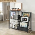 thumbnail image 2 of Olakee Record Player Table, with 3-Tier Vinyl Storage for 220 Albums for Living Room Music Room Study, Black, 2 of 8