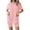 Orange Pink, variant on Ekouaer Women's 2 Piece Lounge Set 2025 Summer Biker Shorts Set Outfits Short Sleeve Oversized Top Matching Tracksuit