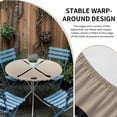 thumbnail image 5 of Round Fitted Tablecloth with Elastic Hockey Player Tablecloths Waterproof Oil Proof Sports Ground Gradient Beige Table Cover for Kitchen Dinner Party Picnic Fits Tables up to 36"- 44" Diameter, 5 of 9