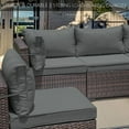 thumbnail image 6 of Gotland 7 Piece Patio Conversation Set,Rattan Wicker Outdoor Furniture Patio Sectional Sofa(Grey), 6 of 7
