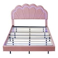 thumbnail image 6 of Churanty Full Size Upholstered LED Platform Bed with Storage Ottoman Velvet,Pink, 6 of 13