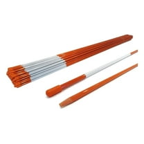 Driveway Markers Snow Stakes - 25 Pack - 36 Inch Orange Reflective Markers - 1/4 Inch Diameter - Fiberglass Snow Stakes for Winter Visibility & Easy Installation