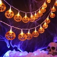 thumbnail image 2 of RKSTN Halloween Decorations 万圣节户外装饰发光南瓜灯Halloween节日主题挂饰 南瓜灯串 万圣节灯串 2.5米20灯 电池盒 Halloween Decor, 2 of 3