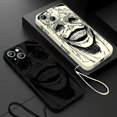 thumbnail image 4 of Funda de teléfono con nivelación individual para Apple, carcasa con cuerda izquierda líquida para iPhone 15, 14, 13, 12, 11 Pro Max Plus, 8, 7, SE, 4 of 5